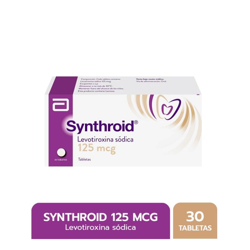 Synthroid 125 Mcg Tabletas - Caja 30 UN, , large image number null