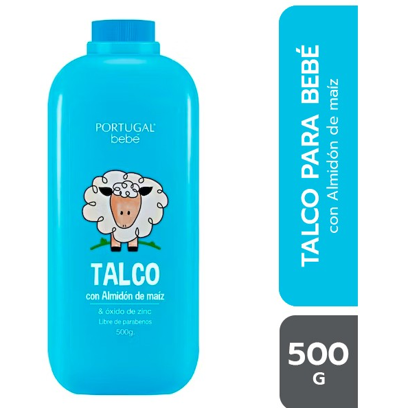 Portugal Beb&eacute; Talco Con Almid&oacute;n de Ma&iacute;z - Frasco 500 Gr, , large image number null