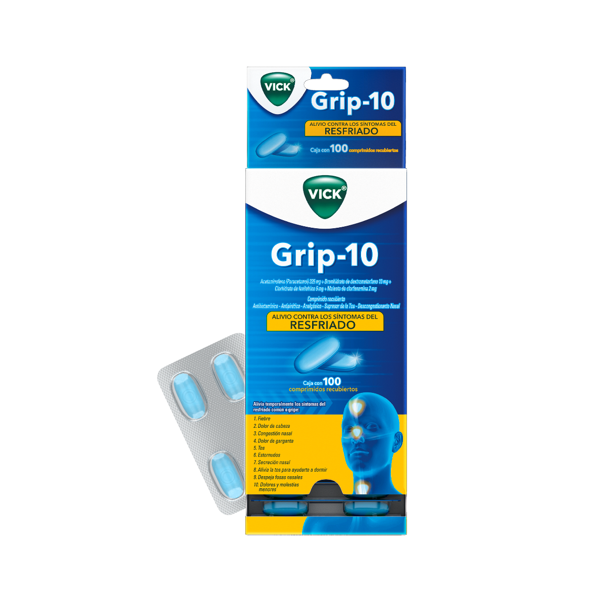 Vick Grip10 - Bl&iacute;ster 4 UN, , large image number null