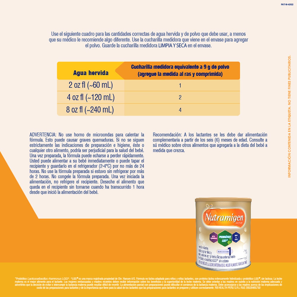 F&oacute;mula Infantil Nutramigen Premium con LGG - Lata 357 G, , large image number null
