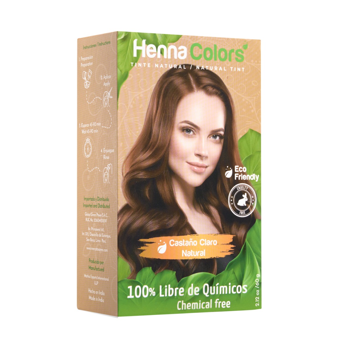 Tinte Casta&ntilde;o Claro 100% Natural - Caja 60 G, , large image number null