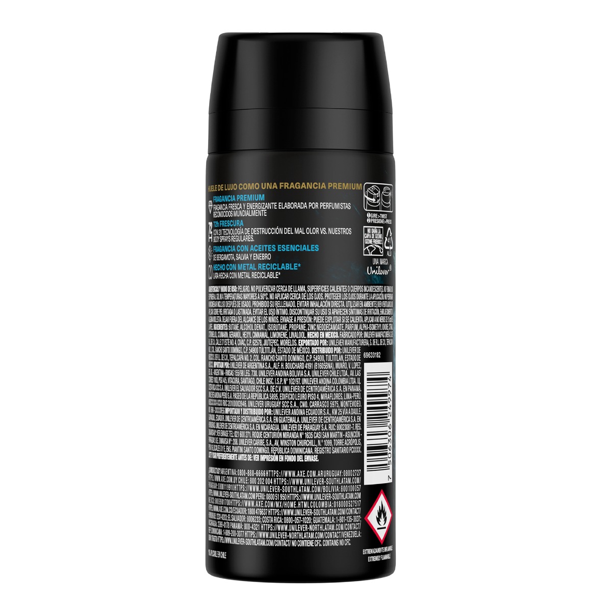 Desodorante Spray Axe Aqua Citrus - Frasco 150 ML, , large image number null