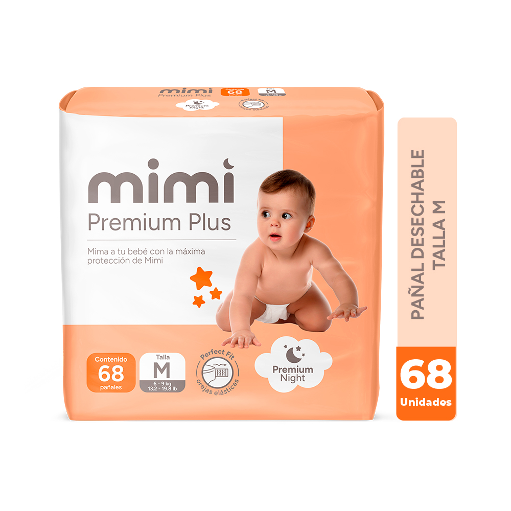Pa&ntilde;al Mimi Plus Talla M - Bolsa 68 UN, , large image number null