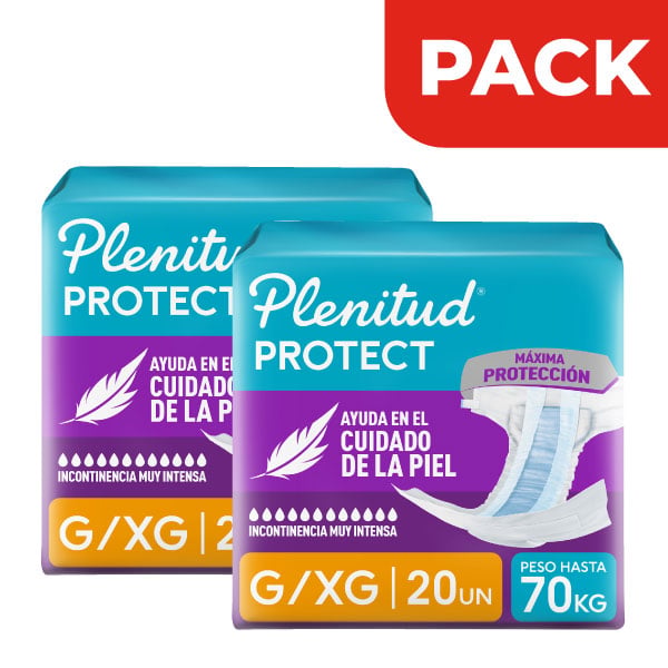 D&uacute;o Pack Pa&ntilde;al Plenitud Protect Talla G/XG Bolsa 20 UN - Pack 2UN, , large image number null