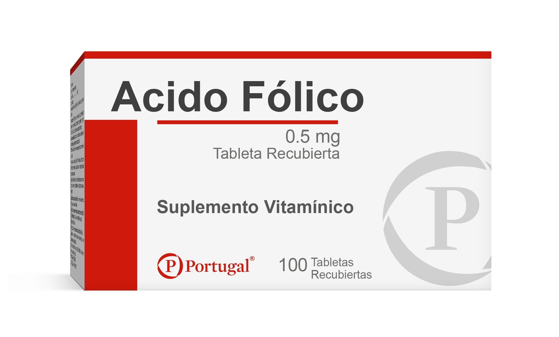 Acido Folico 0.5Mg Tableta - Caja 100 UN, , large image number null
