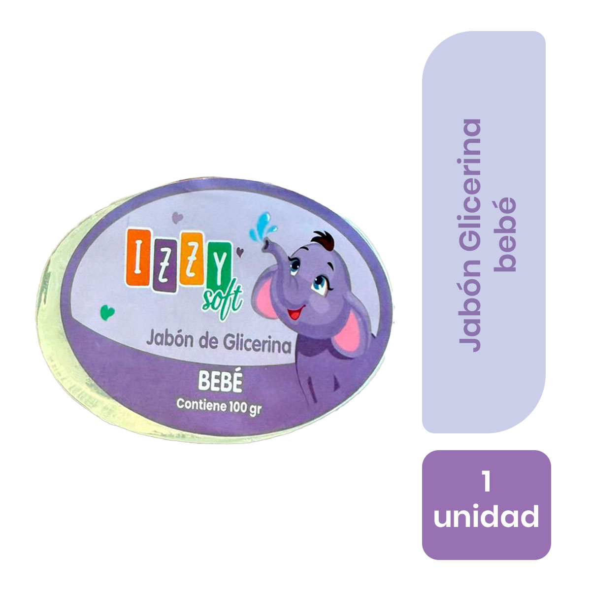 Izzy Soft Jab&oacute;n De Glicerina Beb&eacute; - Barra 100 Gr, , large image number null