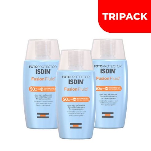 	Tripack Isdin Fotoprotector 50+ Fusion Fluid - Frasco 50 ML, , large image number null