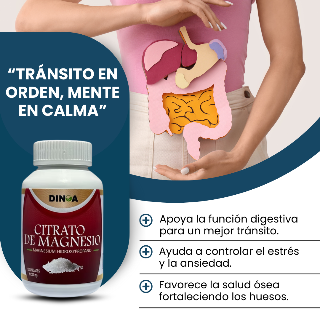Citrato de Magnesio 500 Mg C&aacute;psulas - Frasco 100 UN, , large image number null