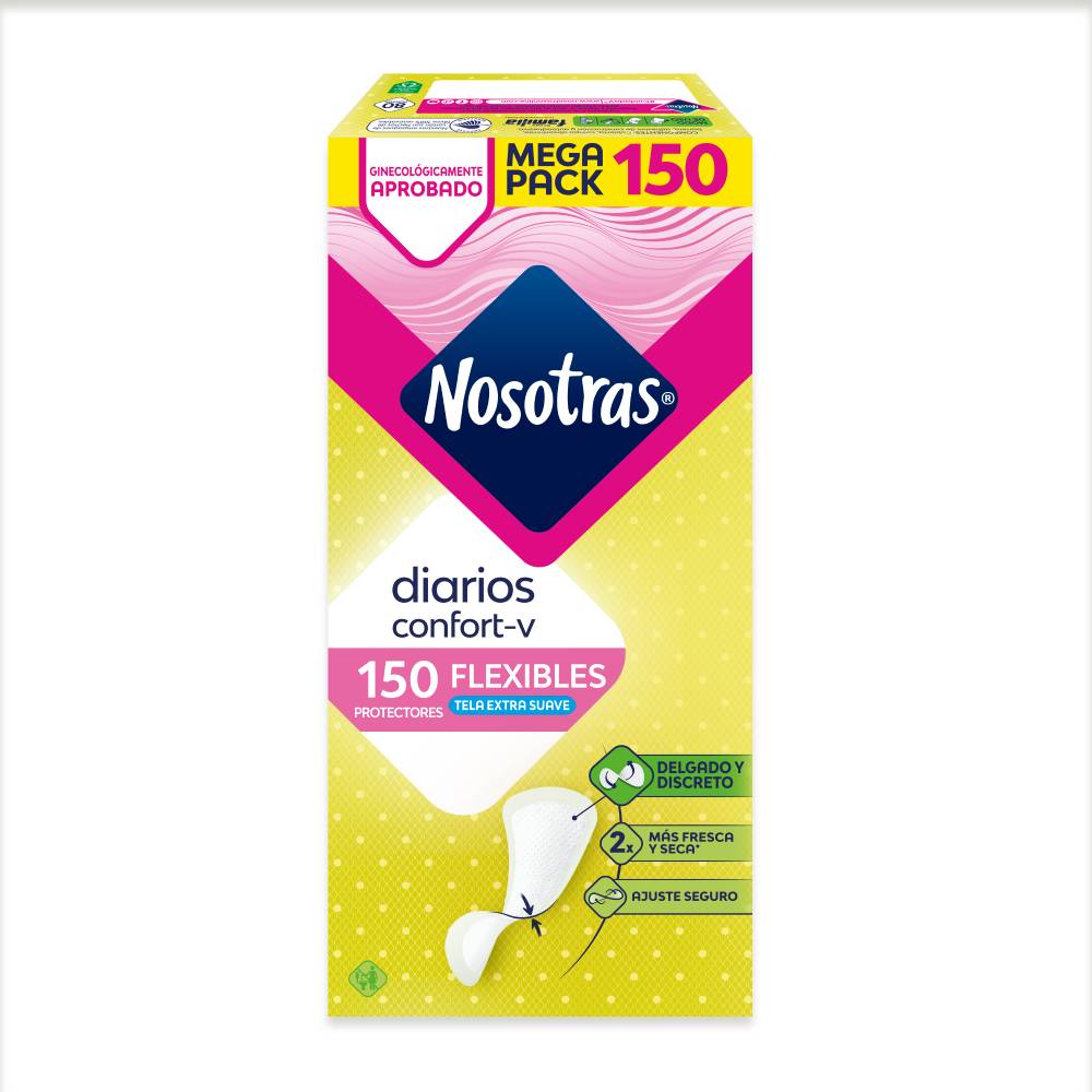 Nosotras Diario Flexible - Caja 150 UN, , large image number null