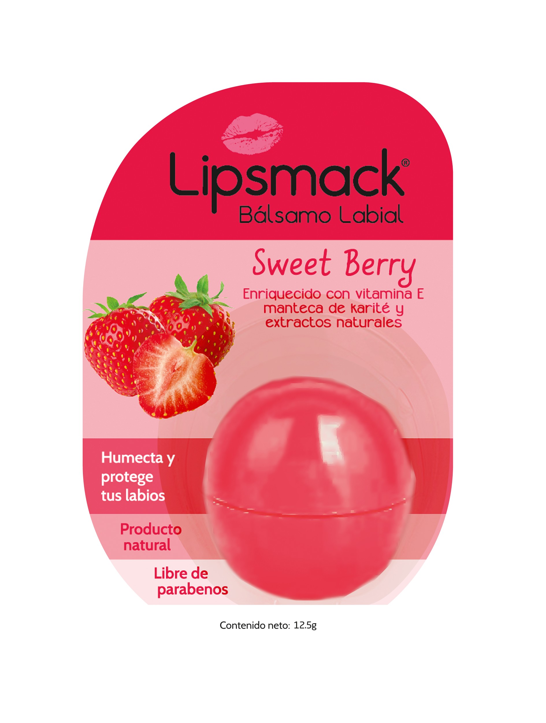 Lipsmack Balsamo Labial Sweet Berry  - Pote 12.5 G, , large image number null