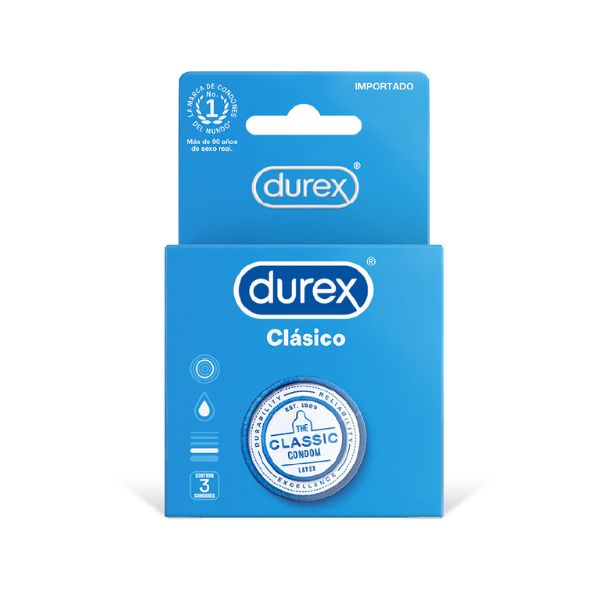 Preservativo Durex Cl&aacute;sico - Caja 3UN, , large image number null