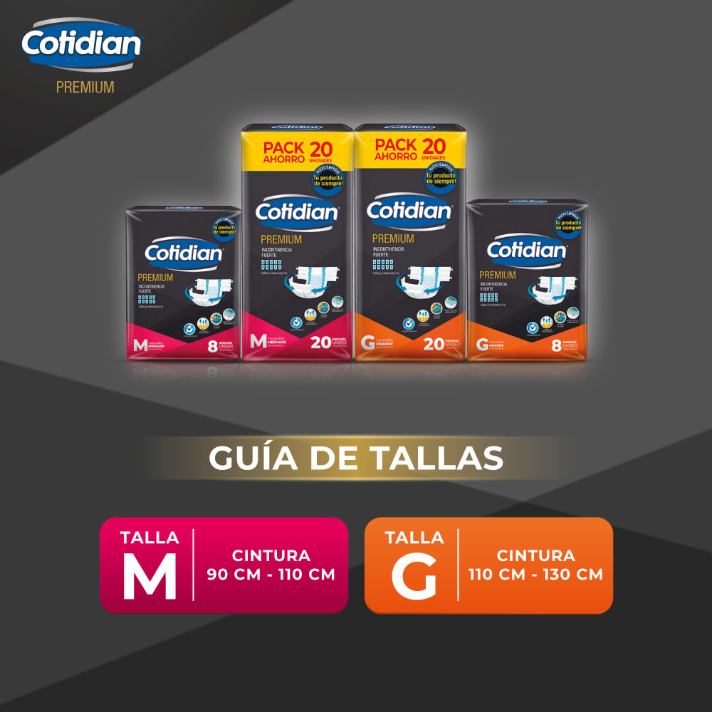 Pa&ntilde;al Cotidian Premium Talla G - Bolsa 20 UN, , large image number null