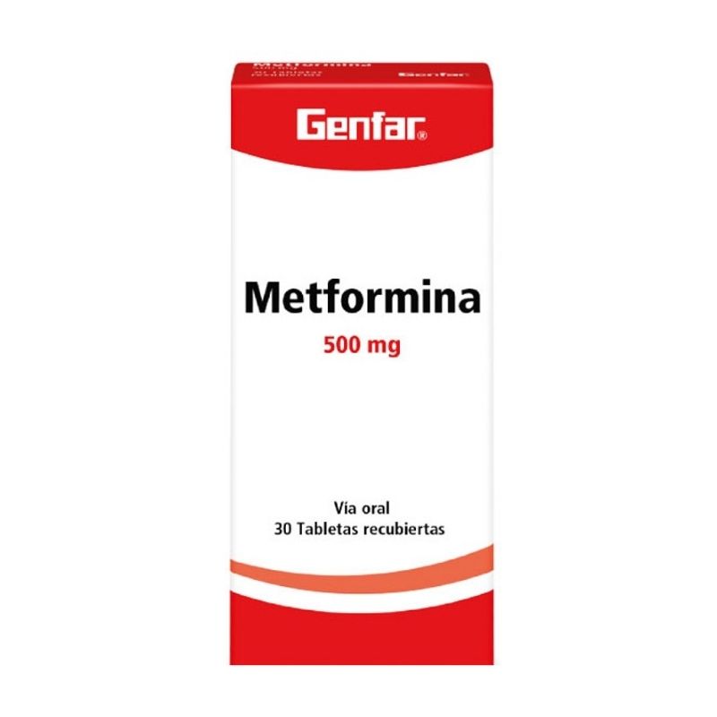 Metformina 500 Mg Tabletas Recubiertas - Caja 30 UN, , large image number null