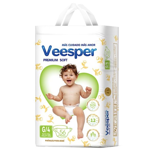 Pa&ntilde;al Veesper Premium Sotf Talla G - Bolsa 56 UN, , large image number null