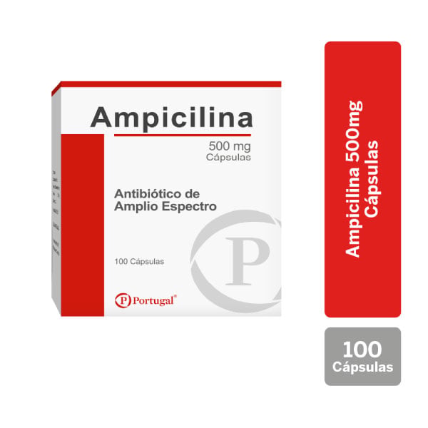 Ampicilina 500 Mg C&aacute;psulas - Caja 100 UN, , large image number null
