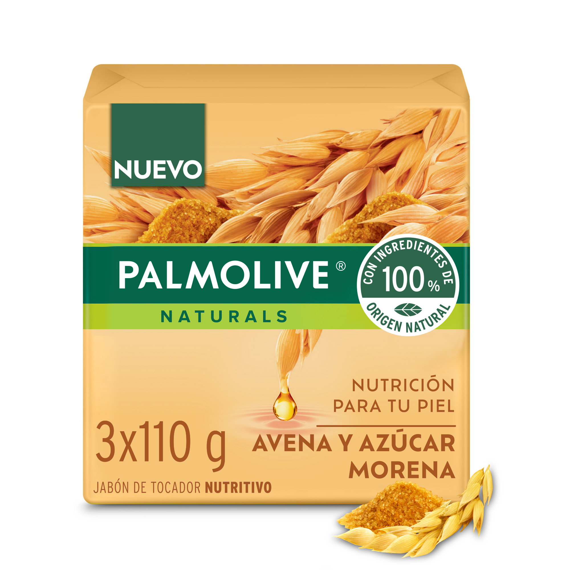Palmolive Jab&oacute;n Avena y Az&uacute;car 110 G - Pack 3 UN, , large image number null