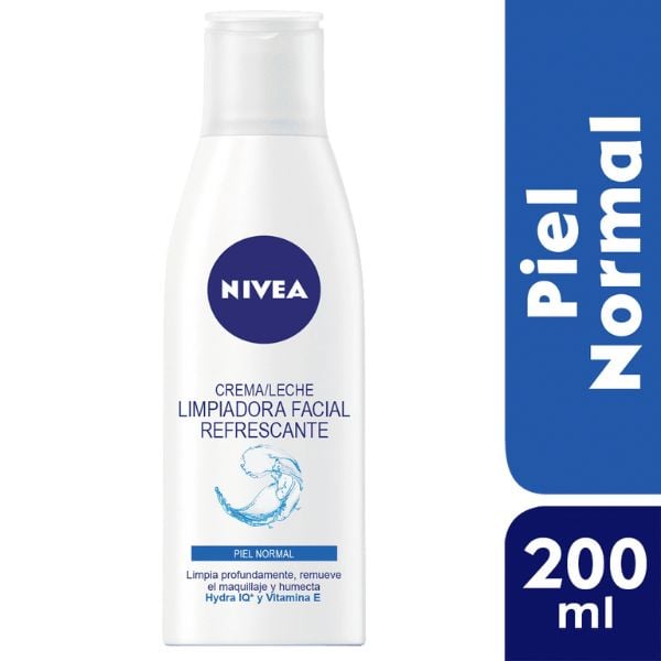 Leche Limpiadora Facial Nivea Refrescante Piel Normal - Pote 200 ML, , large image number null