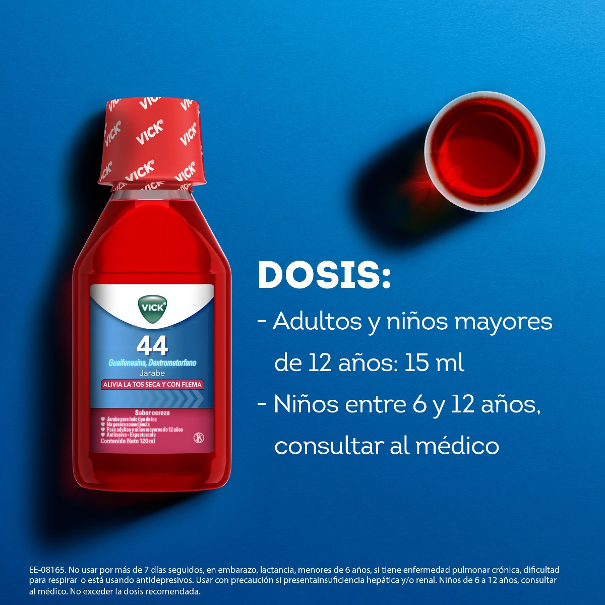 Vick 44 Jarabe Tos Seca Sabor Cereza - Frasco 120 ML, , large image number null