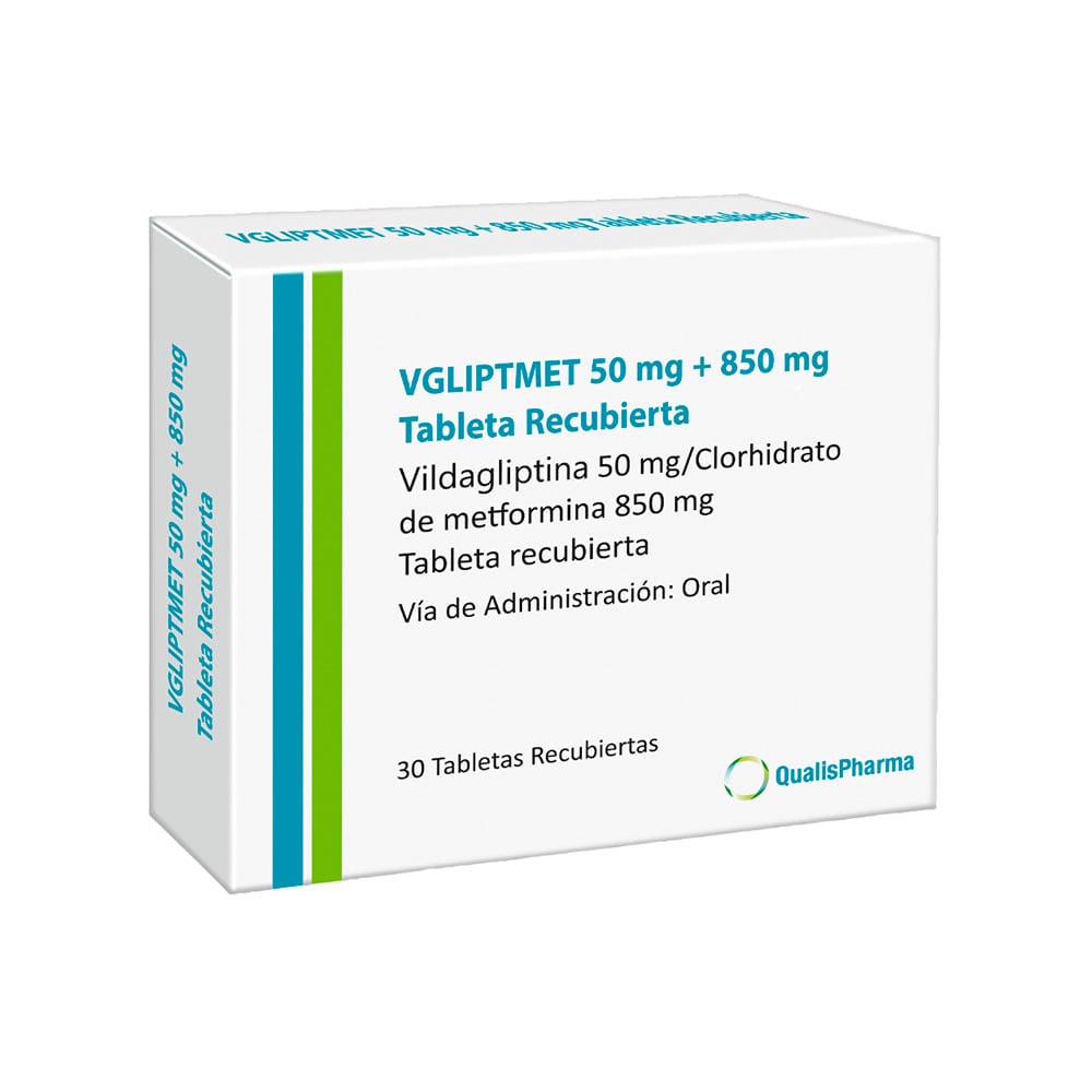 Vgliptmet 50 Mg +850 Mg Tableta Recubierta - Caja 30 UN, , large image number null