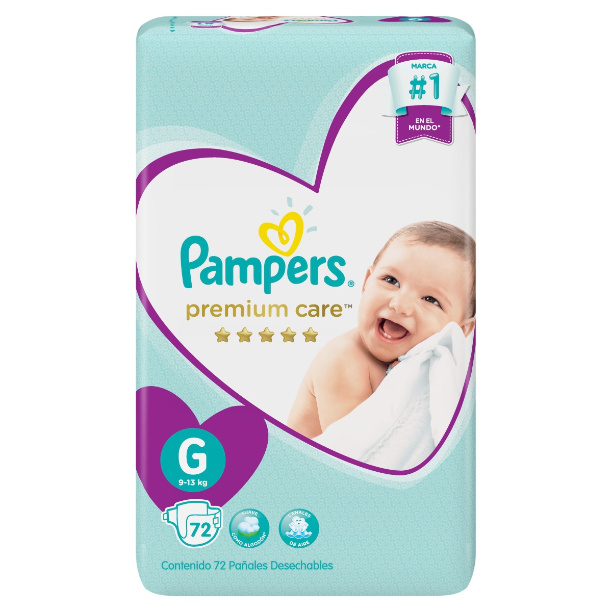 Pa&ntilde;ales Pampers Premium Care Talla G - Bolsa 72 UN, , large image number null