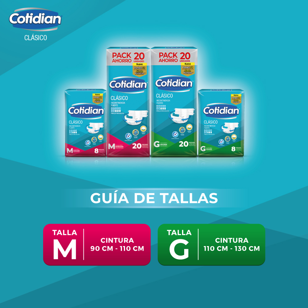 Pa&ntilde;al Cotidian Cl&aacute;sico Talla M - Bolsa 20 UN, , large image number null