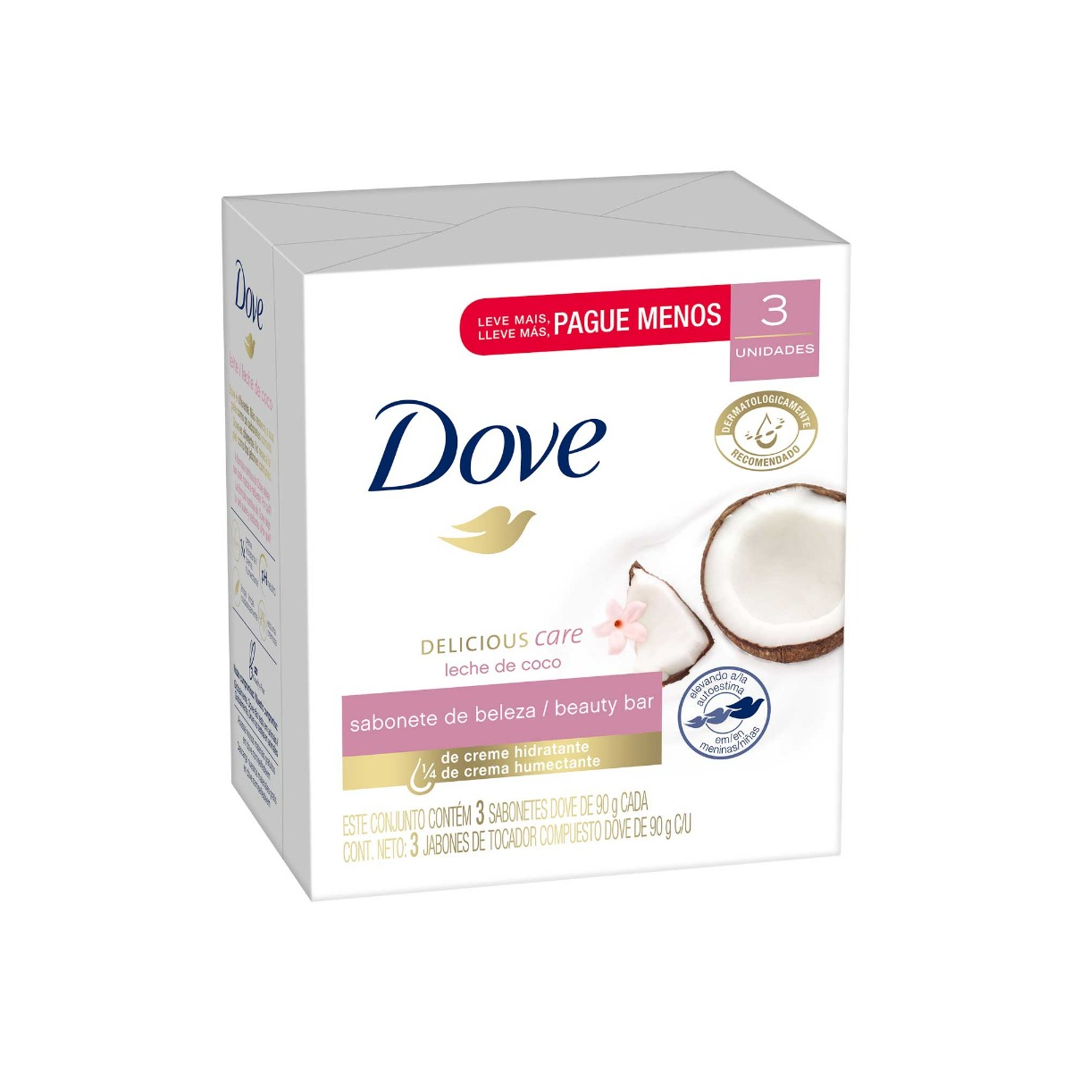 Jab&oacute;n Dove Leche De Coco - Pack 3 UN, , large image number null
