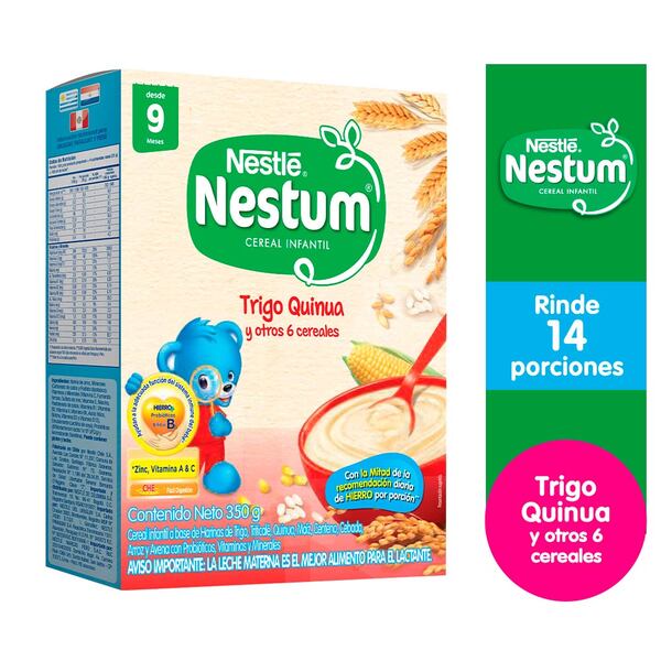 Cereal Infantil NESTUM&reg; Trigo Quinua - Caja 350  G, , large image number null