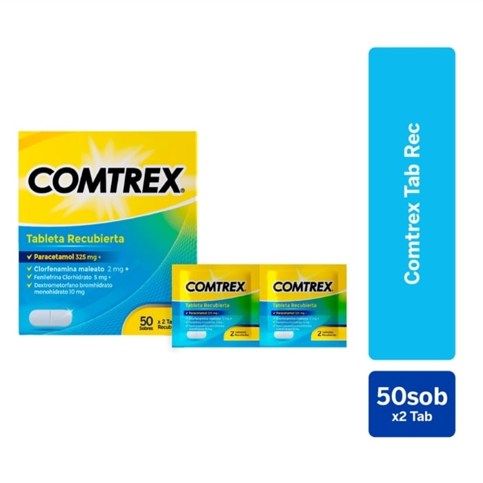 Comtrex Tableta Recubierta  - Sobre 50 UN, , large image number null