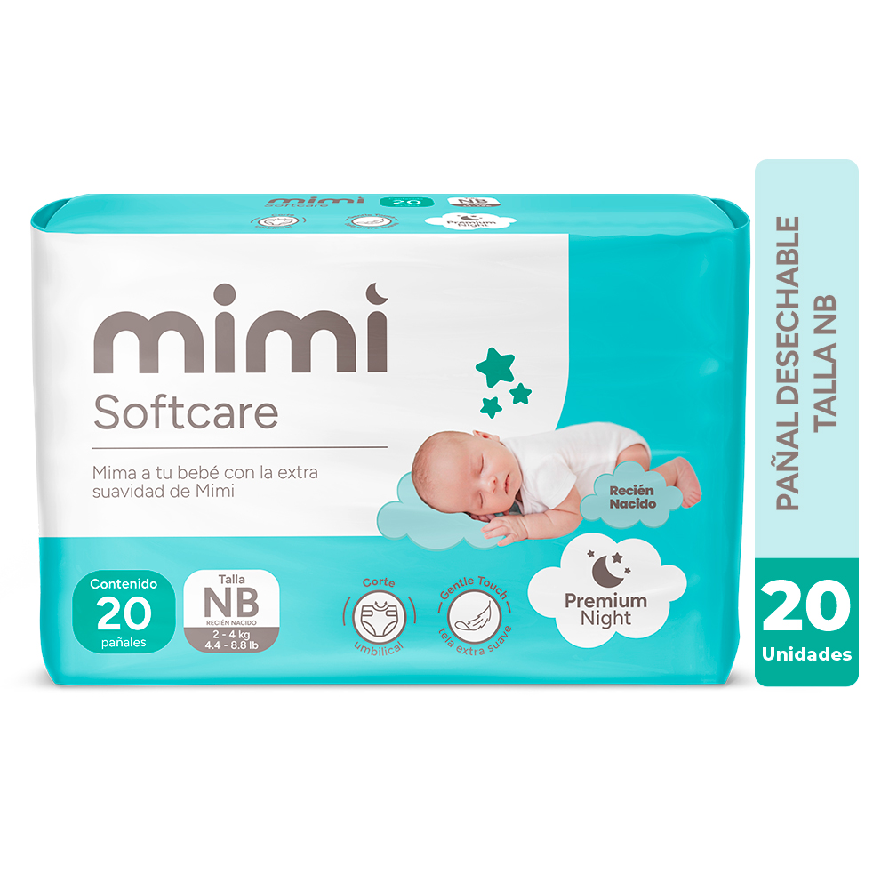 Pa&ntilde;al Mimi Sofcare Reci&eacute;n Nacido - Bolsa 20 UN, , large image number null