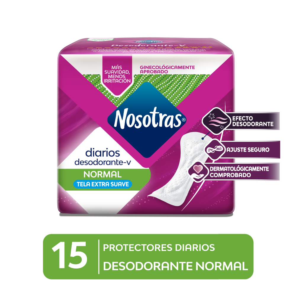 Nosotras Protectores Diarios Desodorante - Bolsa 15 UN, , large image number null