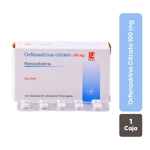 Orfenadrina Citrato&nbsp;100 Mg image number null