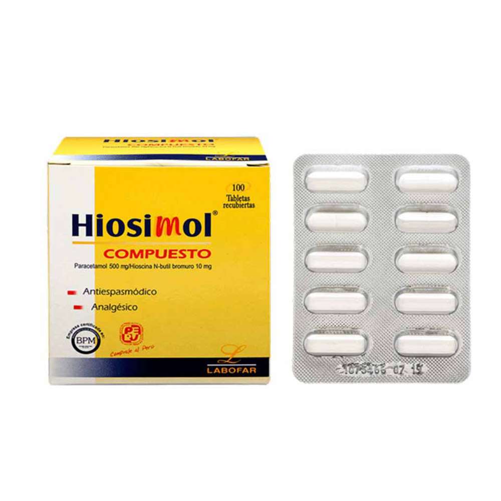 Hiosimol Compuesto Tableta Recubierta - Caja 100 UN, , large image number null