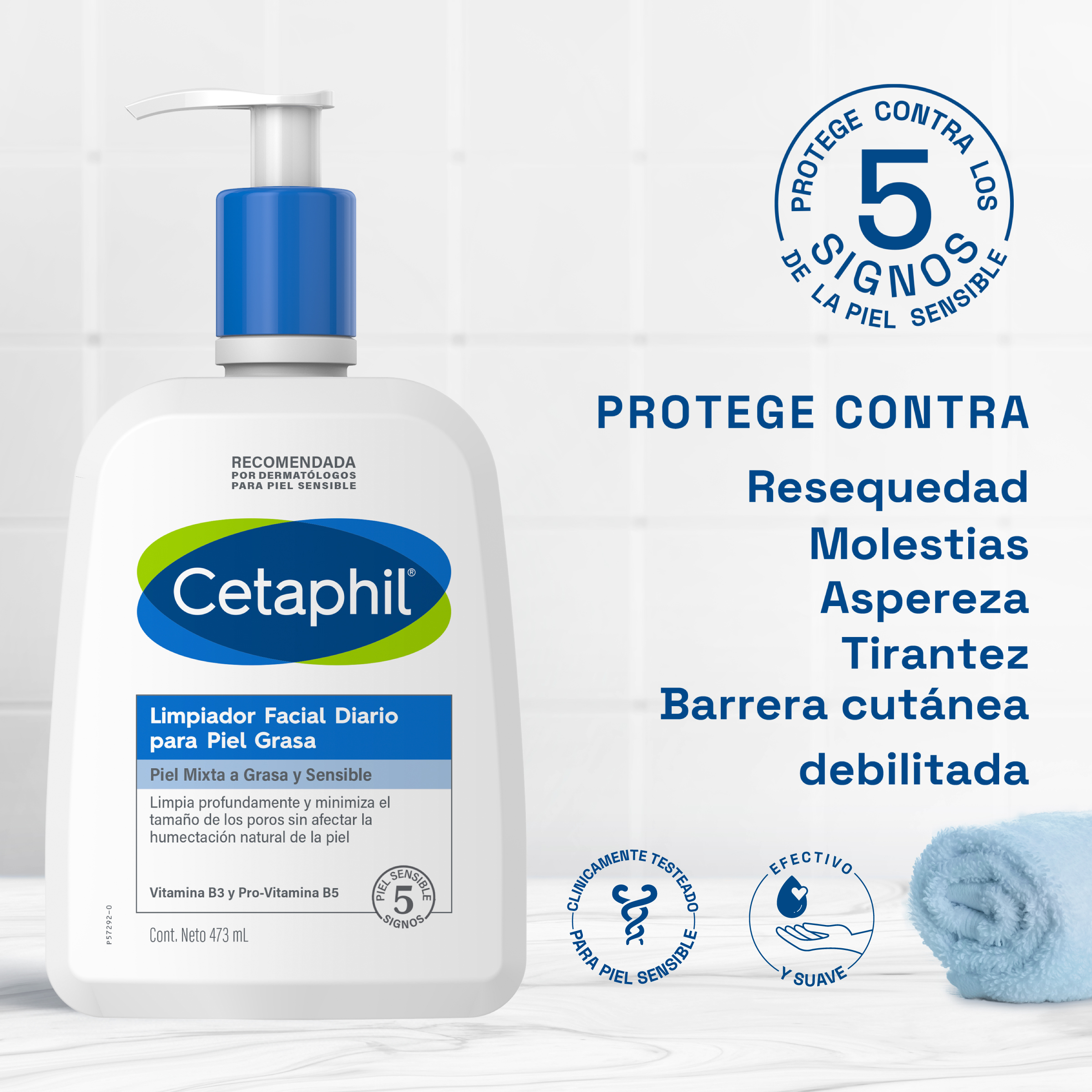 Cetaphil Limpiador Piel Graso - Frasco 473 ML, , large image number null