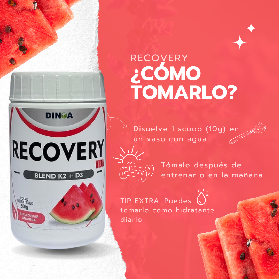 Recovery K2 +D3 (Citrulina + Licopeno) Sabor Sandia - Pote 300 G, , large image number null