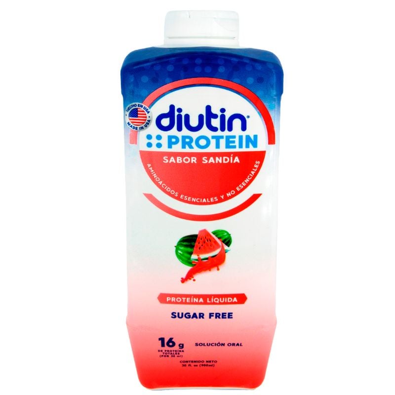 Diutin Protein Sabor Sand&iacute;a - Frasco 900 Ml, , large image number null