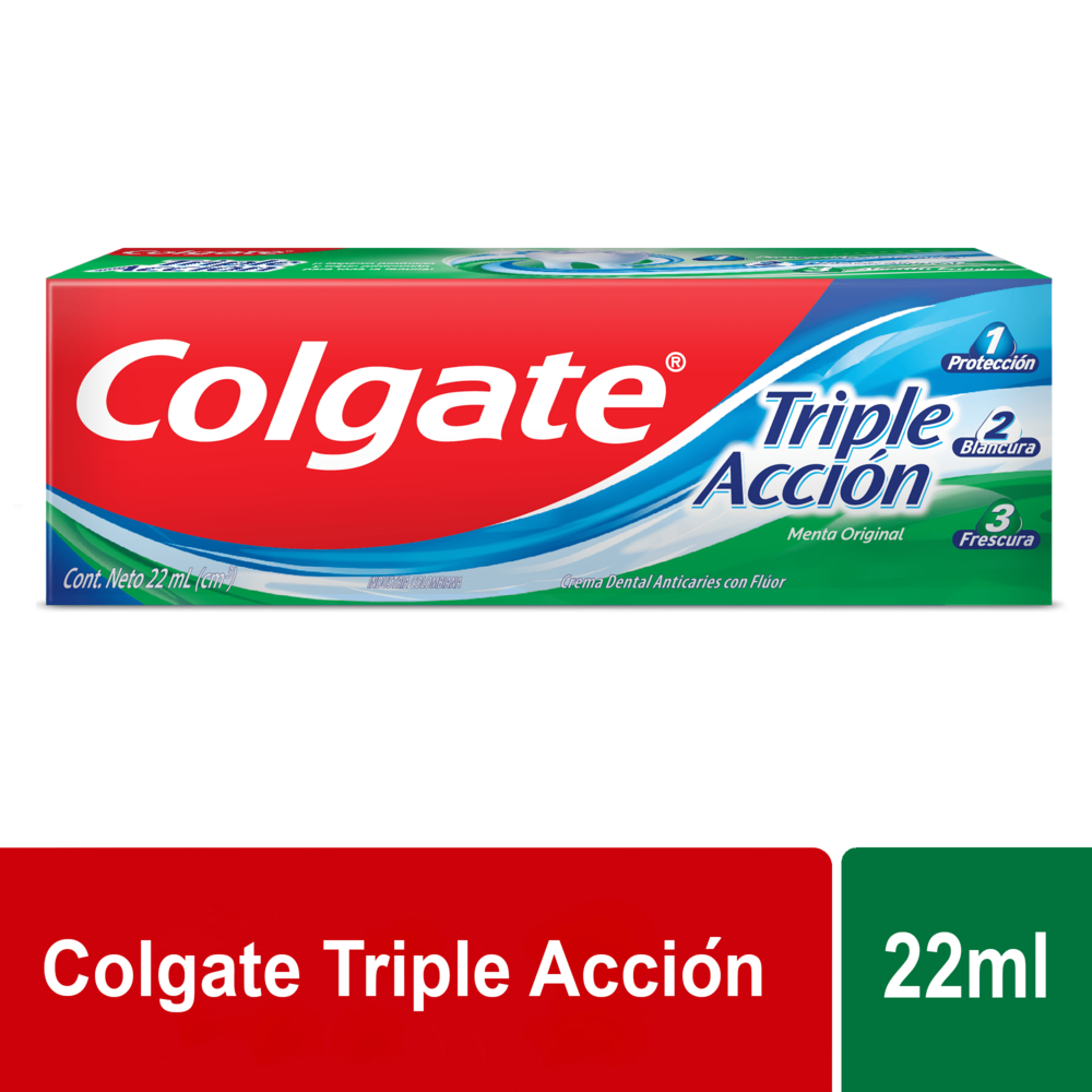 Colgate Crema Triple Accion - Tubo 22Ml, , large image number null