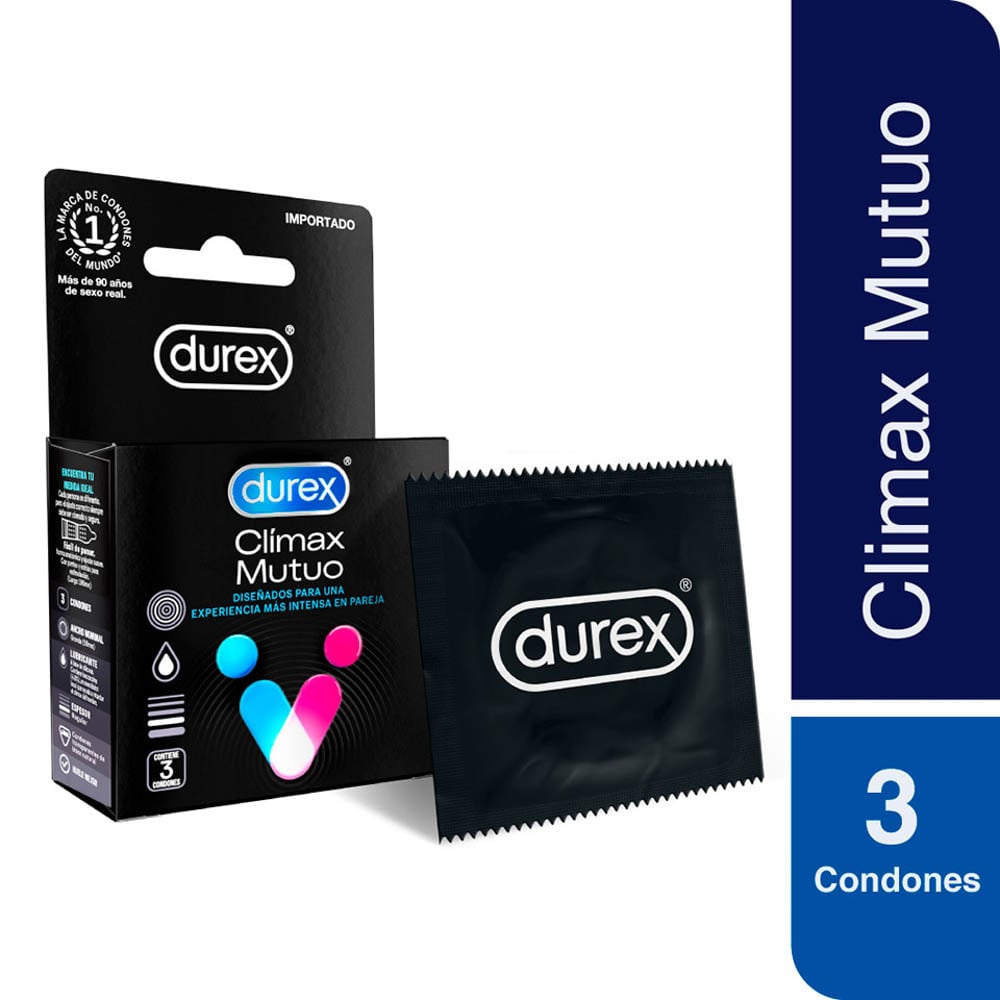 Preservativo Durex Climax Mutuo - Caja 3 UN, , large image number null