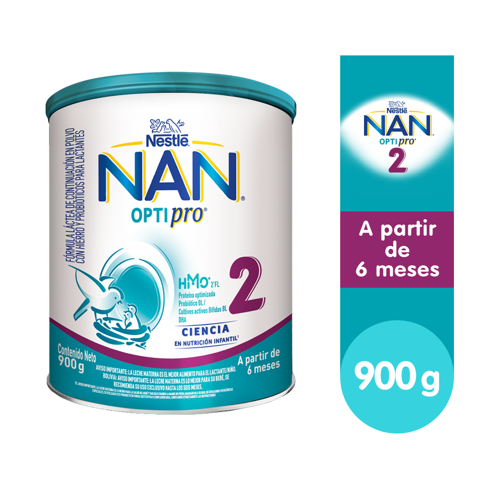 F&oacute;rmula Infantil NAN OPTIPRO 2 - Lata 900 G, , large image number null