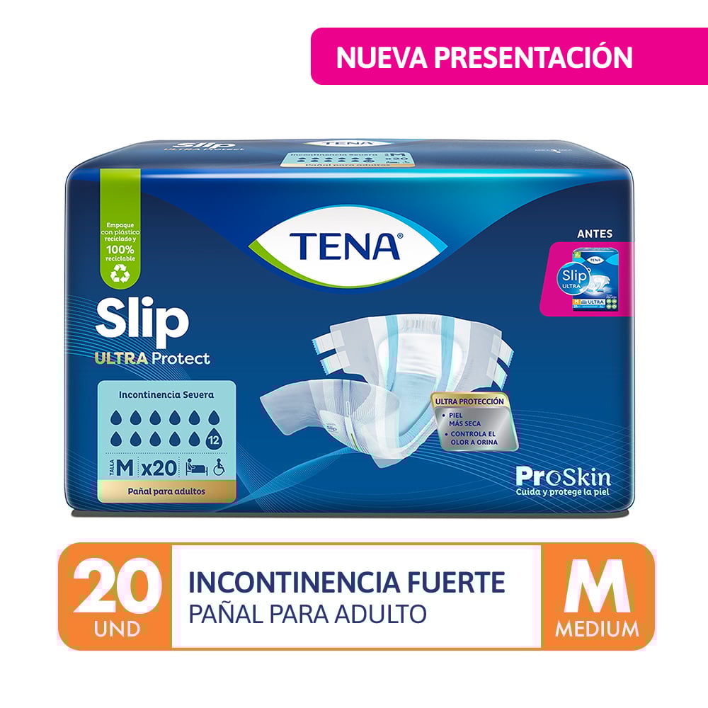 Pa&ntilde;ales Tena Slip Ultra Protect Talla M - Bolsa 20 UN, , large image number null