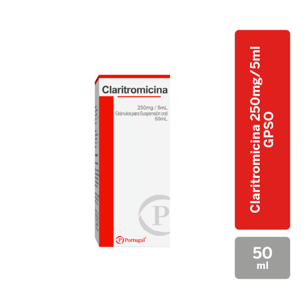 Claritromicina 250 Mg Gr&aacute;nulos Para Suspensi&oacute;n Oral - Frasco 50 ML, , large image number null