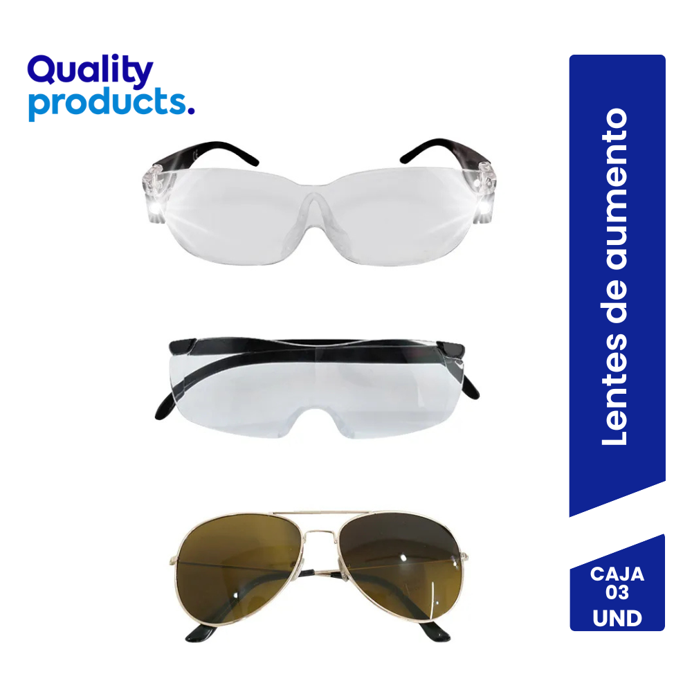 Kit de Lentes de Aumento con Luces Leds Lupa Vision - Caja 3 UN, , large image number null