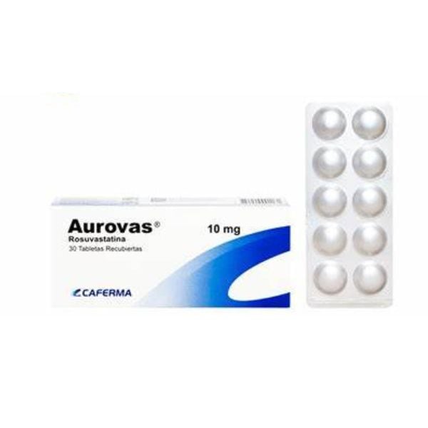 Aurovas 10 Mg Tabletas Recubiertas - Caja 30 UN, , large image number null
