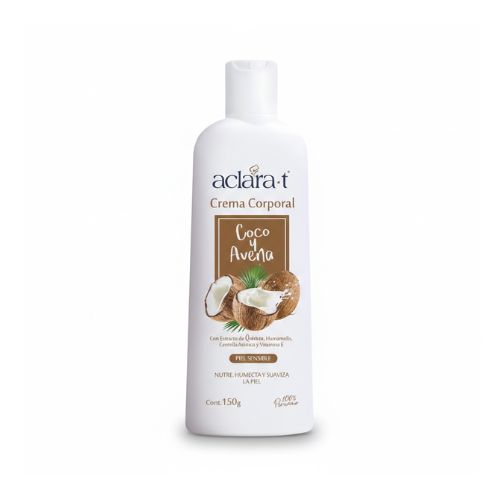 Aclara-T Crema Corporal Coco y Avena - Frasco 150 G, , large image number null