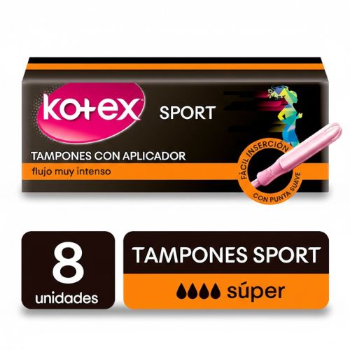 Kotex Tamp&oacute;n Con Aplicador S&uacute;per - Caja 8 UN, , large image number null