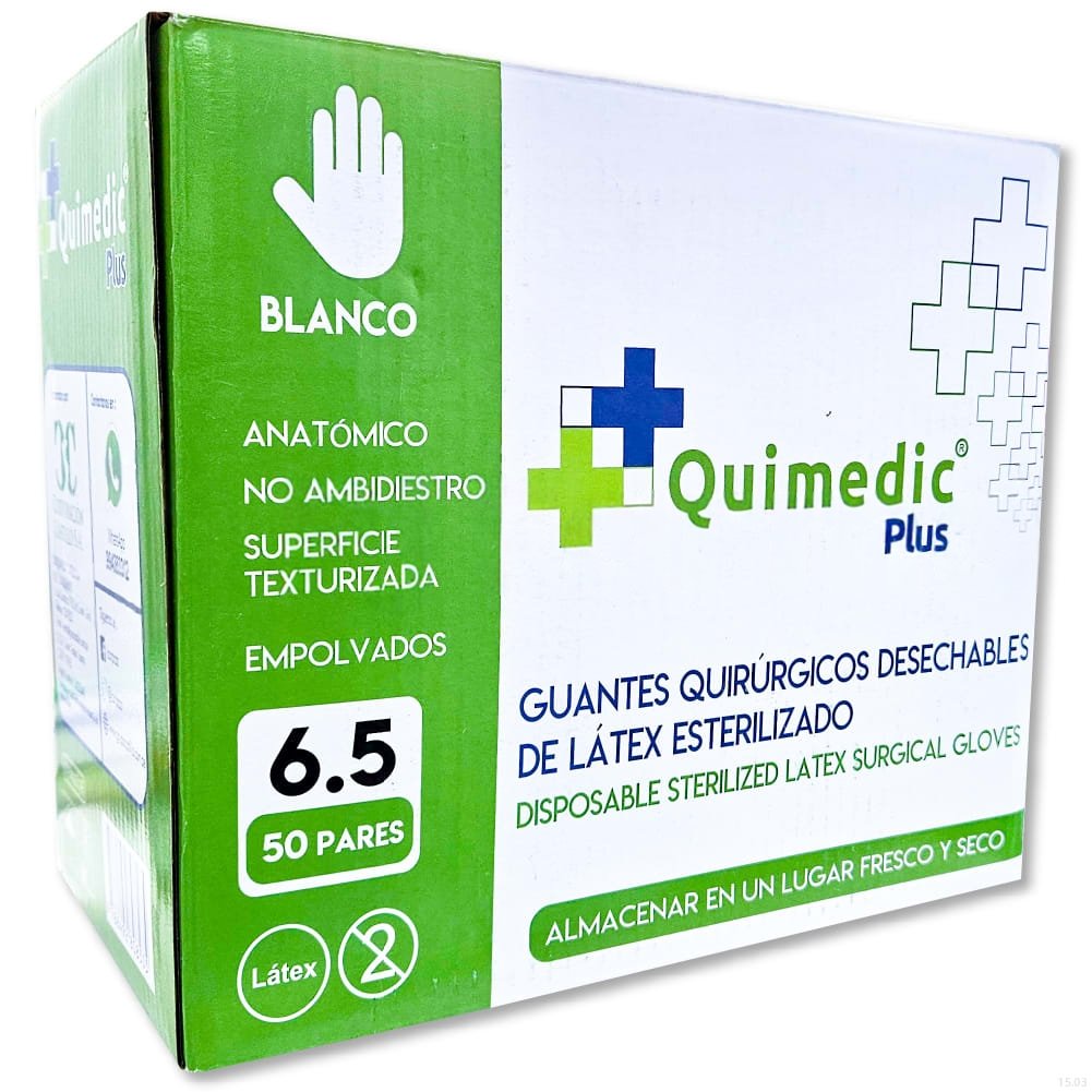 Guante Esteril 6.5 Quimedic Plus - Caja 50 Pares, , large image number null