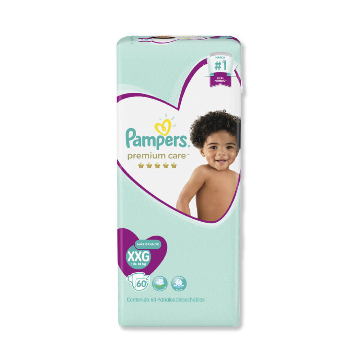 Pa&ntilde;ales Pampers Premium Care Talla XXG - Bolsa 60 UN, , large image number null