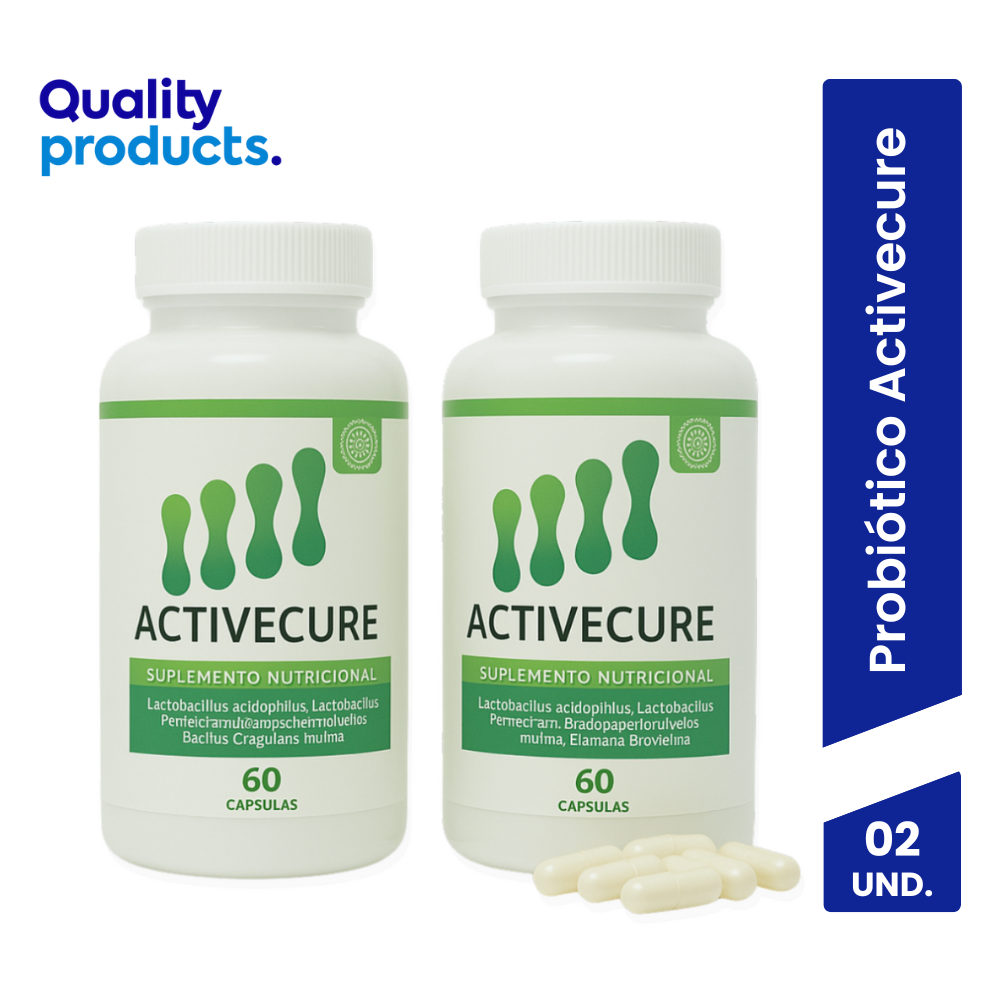 Probi&oacute;tico Activecure Frasco 60 capsulas - Pack 2 UN, , large image number null