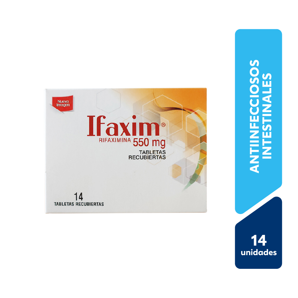 Ifaxim 550 Mg Tabletas Recubiertas - Caja 14 UN, , large image number null