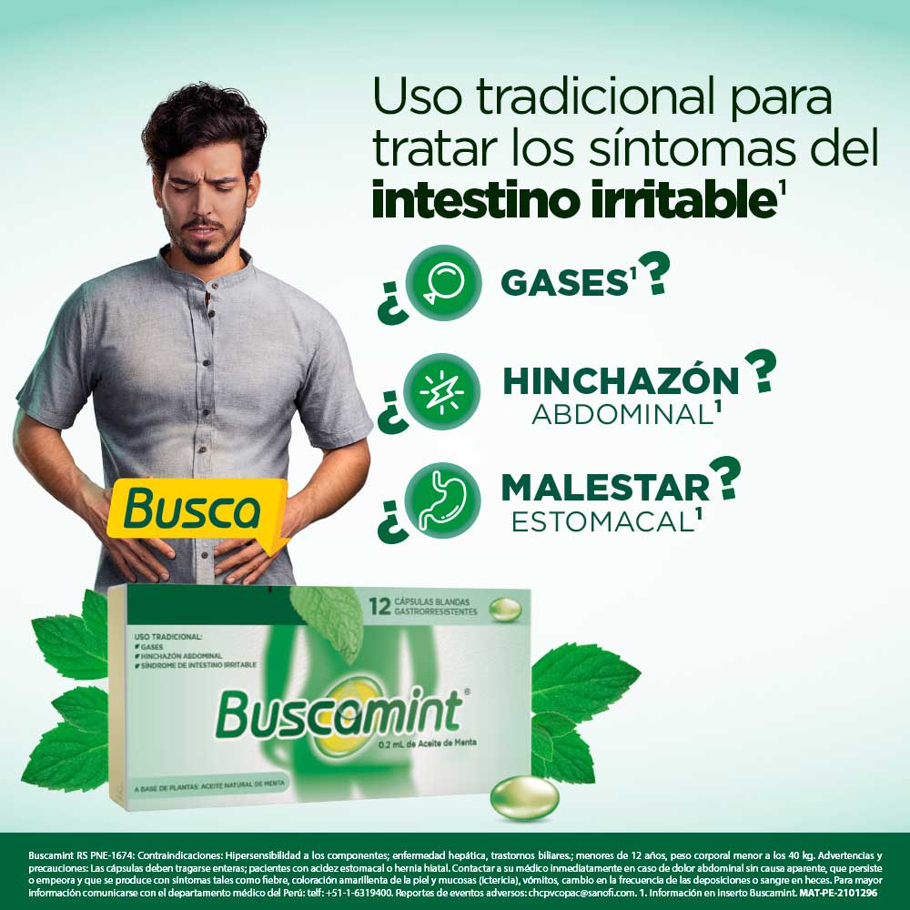 Buscamint C&aacute;psula Blanda Gastrorresistente - Caja 12 UN, , large image number null