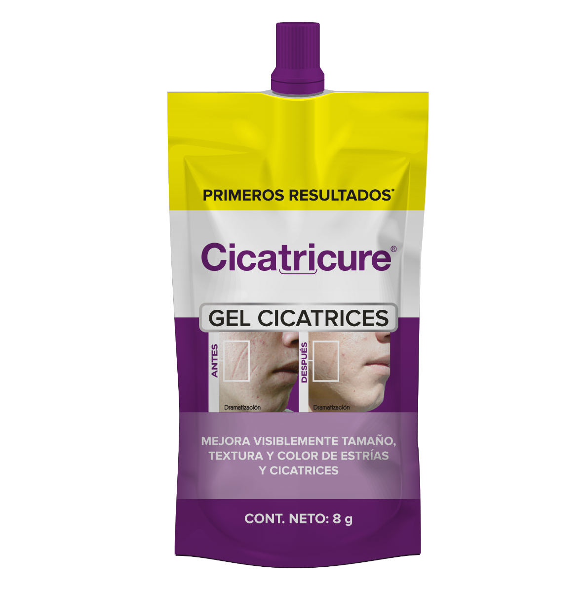 Cicatricure Gel para Cicatrices y Estr&iacute;as 8ml - Sachet 1 UN, , large image number null